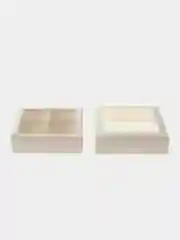 Белый коробка складная для 4 конфет с окном, 12,5 х 12,5 х 3,5 см