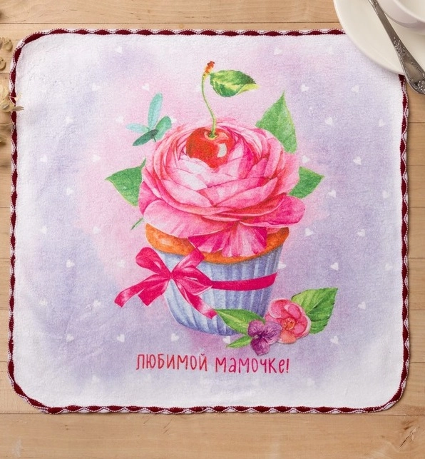 Салфетка из микрофибры для кухни / мытья окон и зеркал / подарок на 8 марта 30см*30см