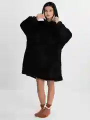 Черный плед-толстовка с капюшоном и рукавами Huggle Hoodie
