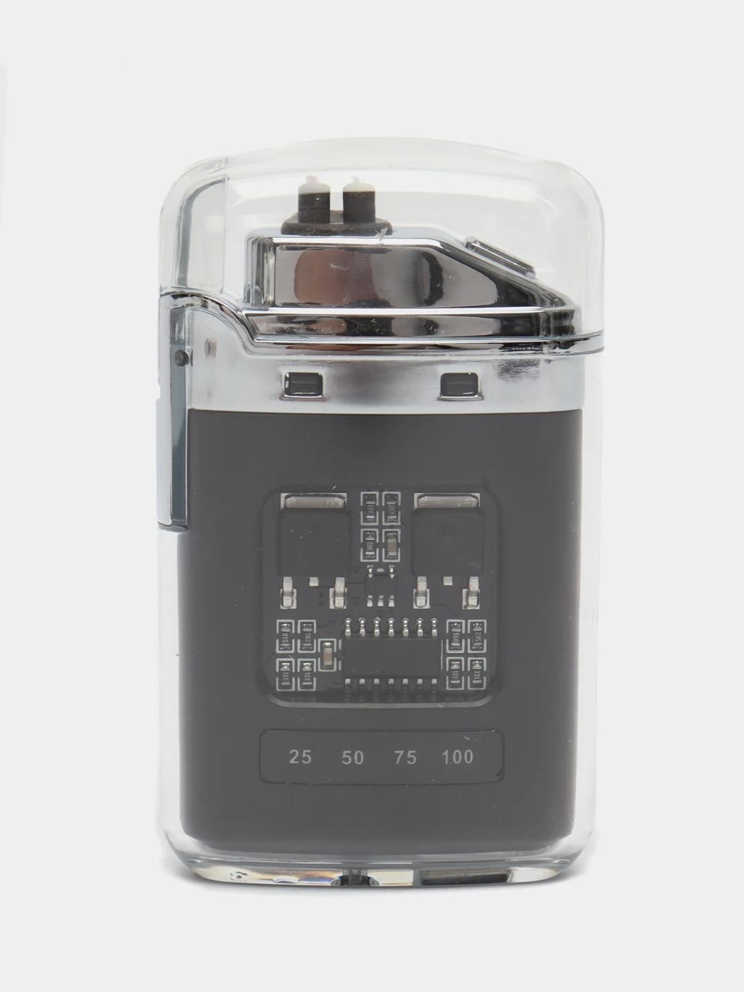Белый зажигалка электронная, плазменная прозрачная, USB Plazma, дуговая, черная и белая