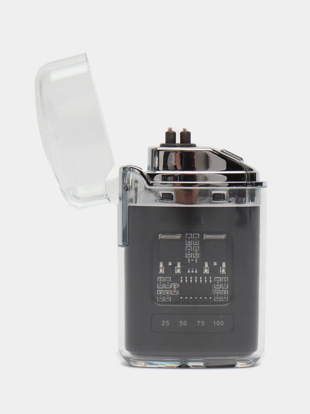 Белый зажигалка электронная, плазменная прозрачная, USB Plazma, дуговая, черная и белая