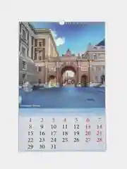 Бежевый календари настенные, перекидные, на ригели А3, 2024
