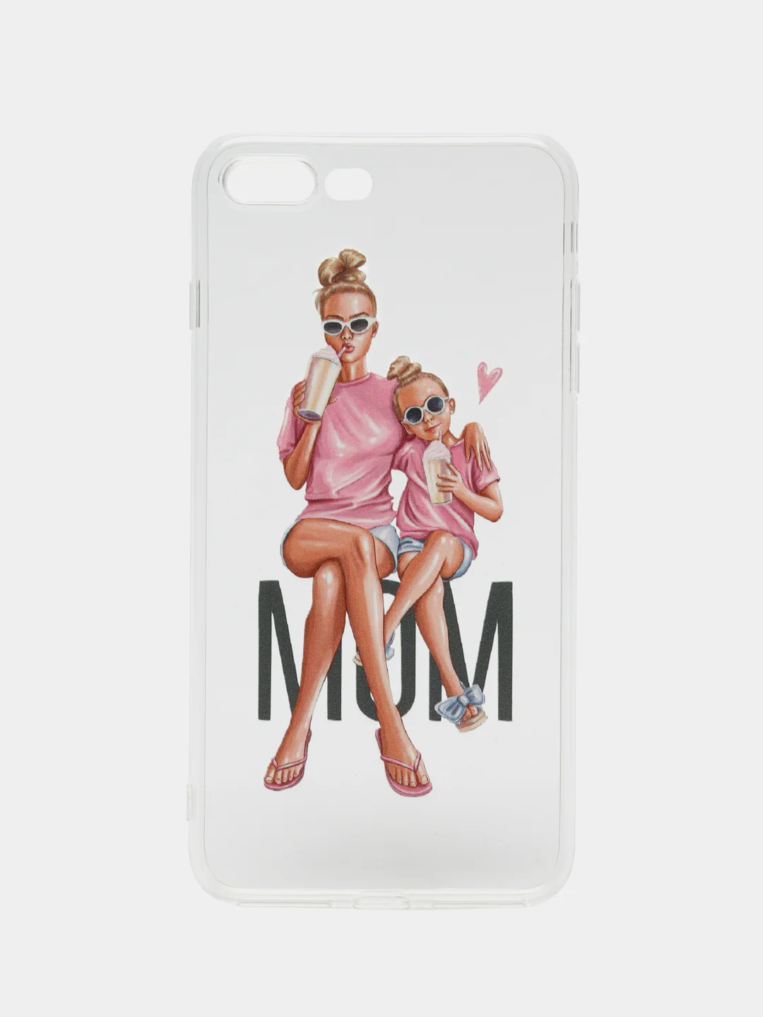 Розовый силиконовый чехол Мамы для iPhone 5/5s/se, 6/6s, 7/8, 7+/8+, X/Xs, Xr