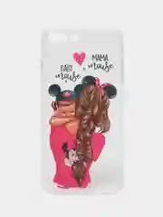Фуксия силиконовый чехол Мамы для iPhone 5/5s/se, 6/6s, 7/8, 7+/8+, X/Xs, Xr