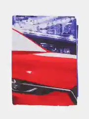 Красный полотенце вафельное банное , пляжное , полотенце для фитнеса, спорта  150 Х 75(+/-5)см)