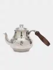 Серый металлик турецкий чайник ручной работы из меди