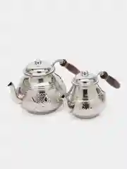 Серый металлик турецкий чайник ручной работы из меди
