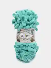 Пряжа Alize Puffy, 100г, 9м, 100% микрополиэстер, 741 мята, 5 штук
