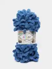 Пряжа Alize Puffy, 100г, 9м, 100% микрополиэстер, 637 джинс, 5 штук
