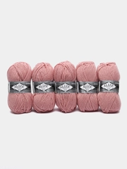 Пряжа ALIZE Superlana maxi, 100гр, 100м, 75% акрил, 25%шерсть, ТУ 161 розовый, 5 штук