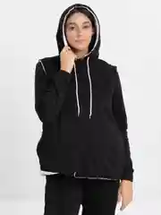 Черный костюм женский ТРОЙКА спортивный