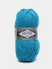 Пряжа Alize Superlana maxi, 100 г, 100 м, 75% акрил, 25%шерсть, ТУ 484 бирюзовый, 5 штук