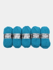 Пряжа Alize Superlana maxi, 100 г, 100 м, 75% акрил, 25%шерсть, ТУ 484 бирюзовый, 5 штук