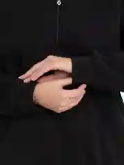 Черный спортивный костюм с замком, на флисе