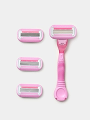 Подарочный набор TopBeauty Paris: бритва +4 сменные кассеты, 4 лезвия, совместимые с Venus