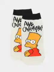 Белый короткие носки  мужские и женские с рисунком Simpsons Симпсоны