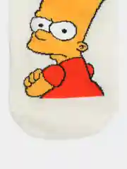 Белый короткие носки  мужские и женские с рисунком Simpsons Симпсоны