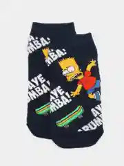 Синий короткие носки  мужские и женские с рисунком Simpsons Симпсоны