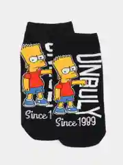 Черный короткие носки  мужские и женские с рисунком Simpsons Симпсоны
