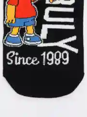 Черный короткие носки  мужские и женские с рисунком Simpsons Симпсоны