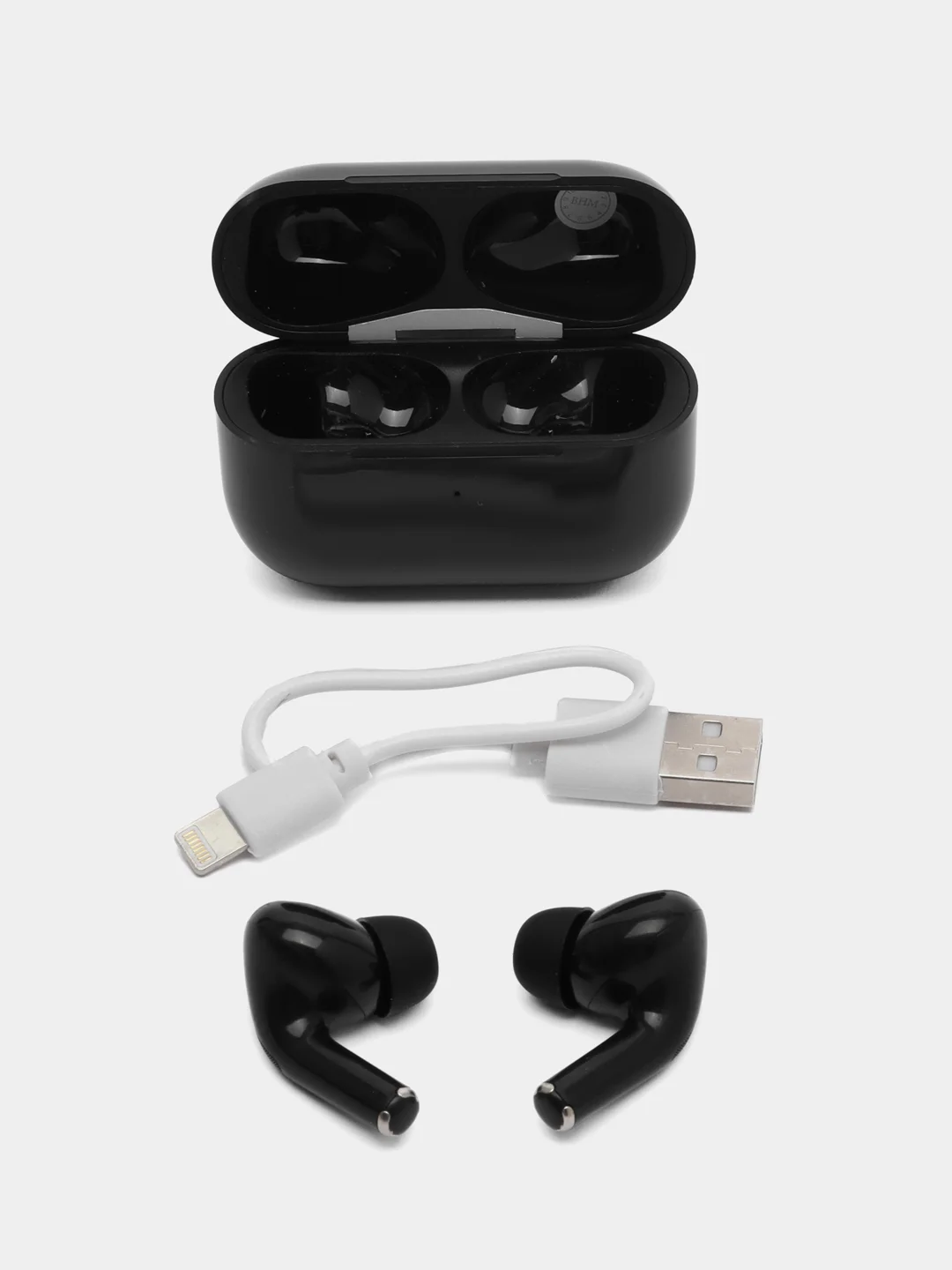 Беспроводные наушники a.Pods Pro, чёрные, сенсорные, с анимацией, для iPhone, Android