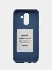 Синий силиконовый чехол для Samsung Galaxy A6+ 2018 / A605F бампер Hana Molan Cano для смартфона