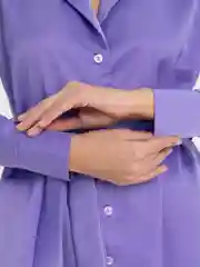 Лавандовый костюм двойка шелковый