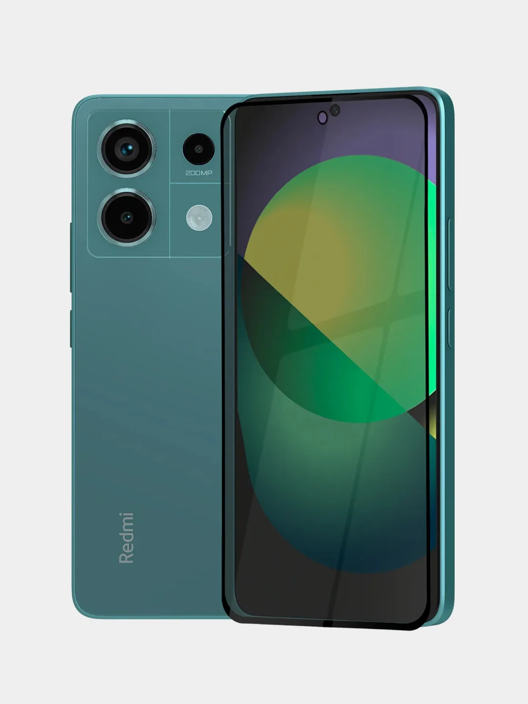 Прозрачный стекло для POCO X6 Xiaomi Redmi Note 13, Pro 5G, 13R Pro защитное BROSCORP антишпион рамка