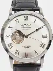 Серый металлик часы наручные механические Omax OAOR009