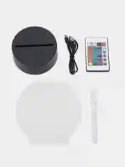 Прозрачный led ночник с маркером, светодиодный, светильник 3D с подсветкой, настольный, 16 цветов