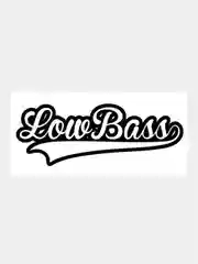 Черный наклейка на авто / машину / стекло "Low Bass" 20х8,5см