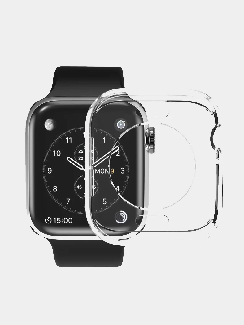 Чехол для Apple Watch силиконовый, 1 / 2 / 3 / 4 / 5 / 6 / 7 / SE