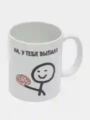 Голубой кружка с принтом