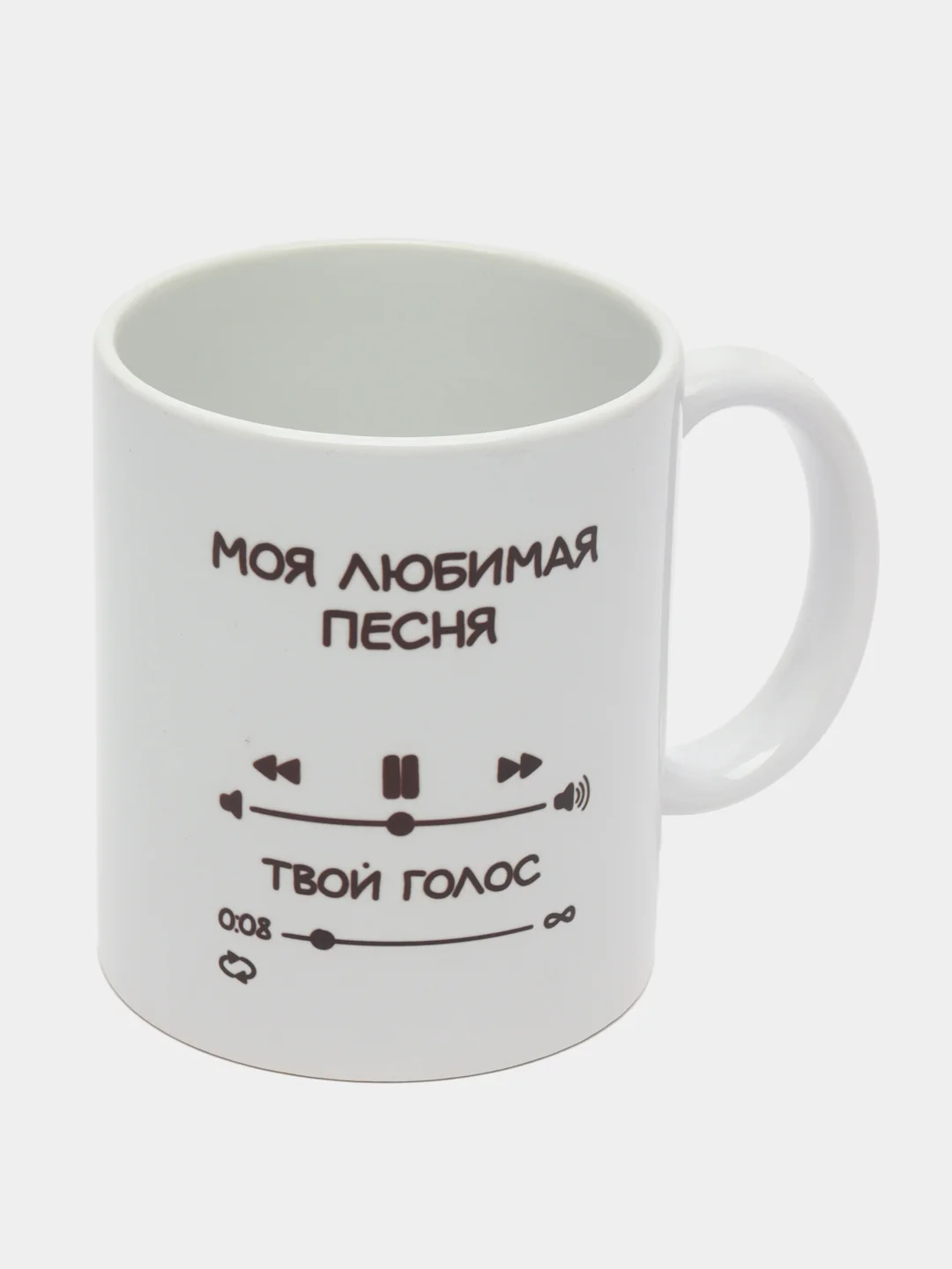Пастельно-коралловый кружка с принтом
