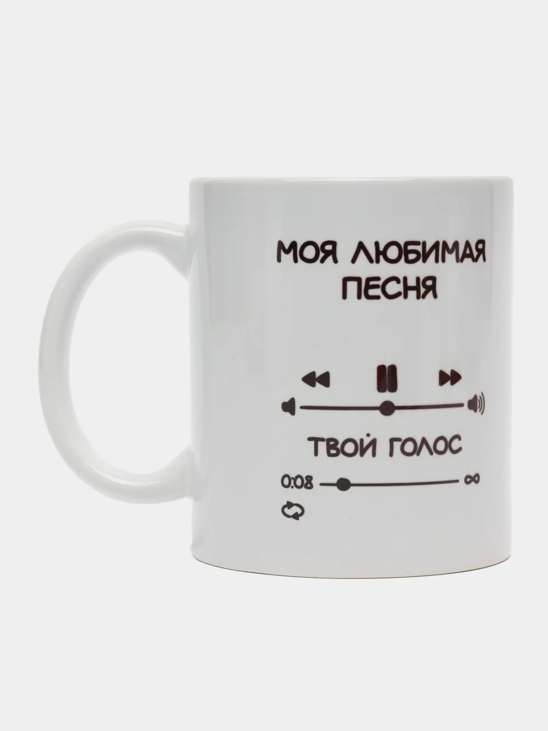 Пастельно-коралловый кружка с принтом