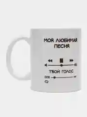 Пастельно-коралловый кружка с принтом