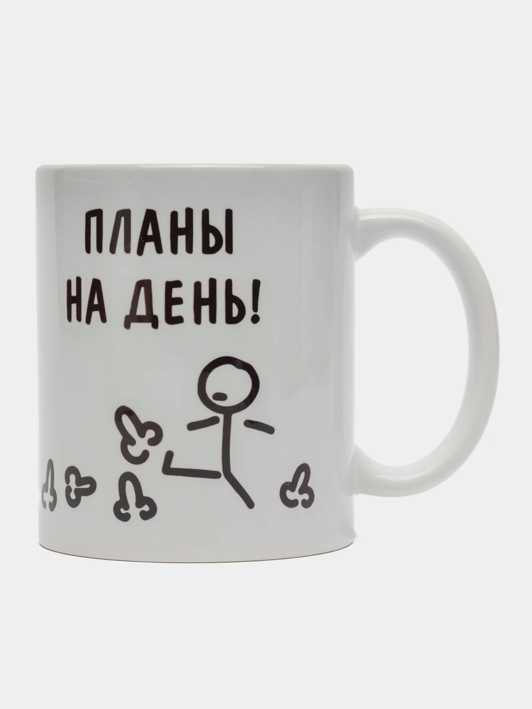 Приглушённый хаки кружка с принтом