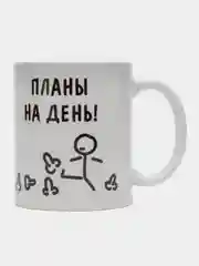 Приглушённый хаки кружка с принтом