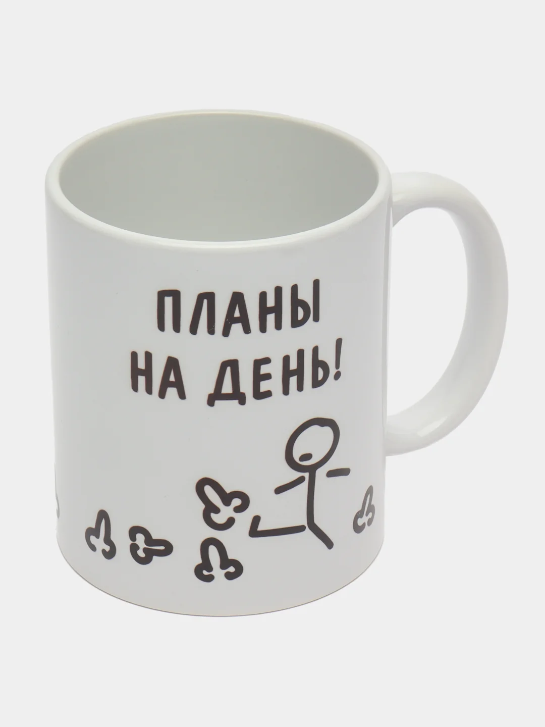 Приглушённый хаки кружка с принтом