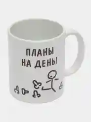 Приглушённый хаки кружка с принтом