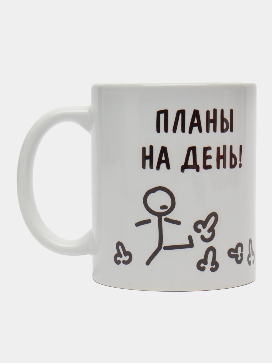 Приглушённый хаки кружка с принтом