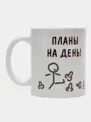 Приглушённый хаки кружка с принтом