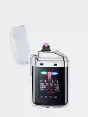 Зажигалка электронная, плазменная прозрачная, USB Plazma, дуговая, черная и белая