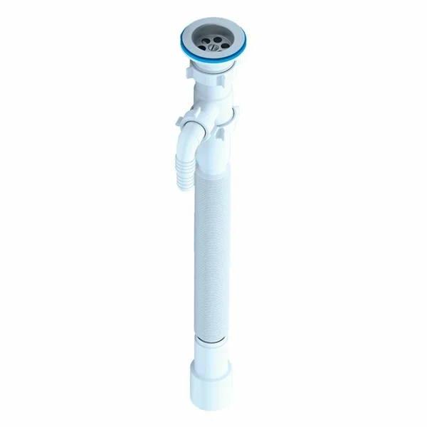 Гофросифон АНИ G118 1 1/2"х40/50, 1 отв. быт/тех, 648-1488мм, винт 70мм