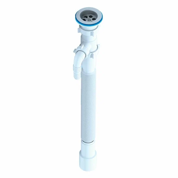 Гофросифон АНИ G118 1 1/2"х40/50, 1 отв. быт/тех, 648-1488мм, винт 70мм