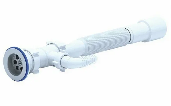 Гофросифон АНИ G118 1 1/2"х40/50, 1 отв. быт/тех, 648-1488мм, винт 70мм