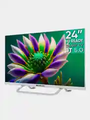 Белый телевизор LED 24" Topdevice Frameless Neo 24CS04H, HD/Smart TV/Wi-Fi/Bluetooth