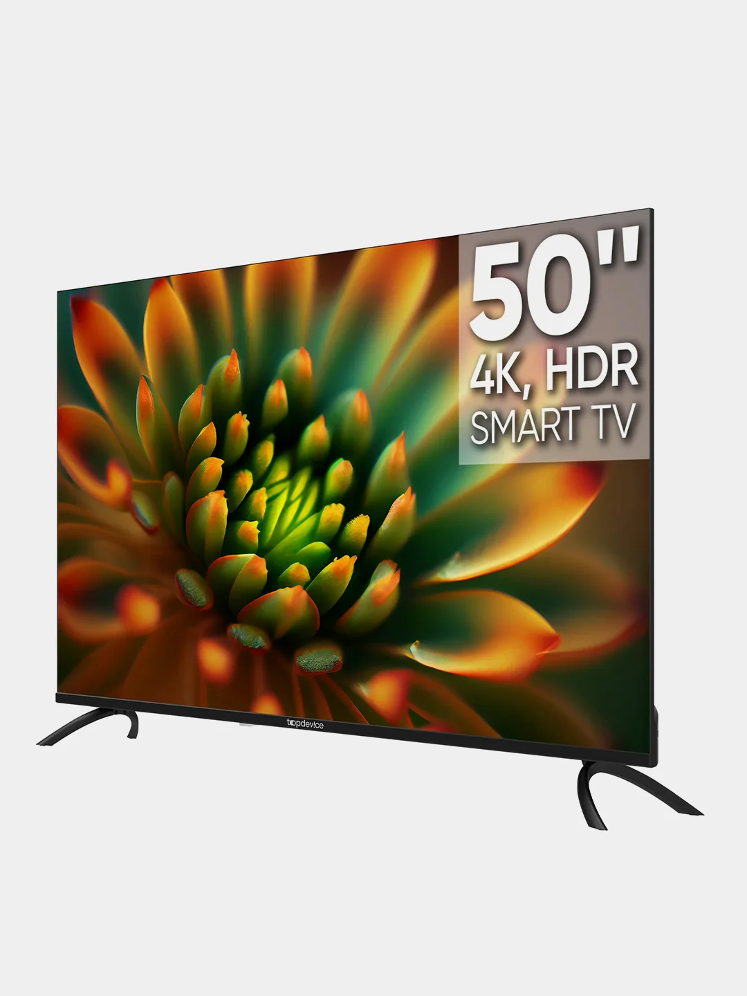 Серый телевизор LED 50" Topdevice Ultra 50BS06U UHD 4K/Smart TV/Wi-Fi