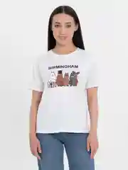 Белый футболка женская белая/графит