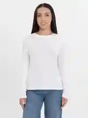 Белый лонгслив женский